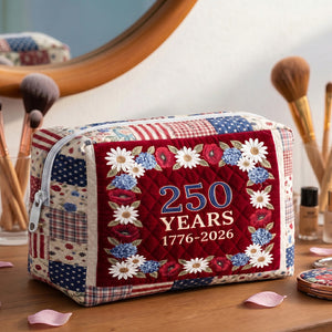 Freedom Patch Quilted Makeup Bag